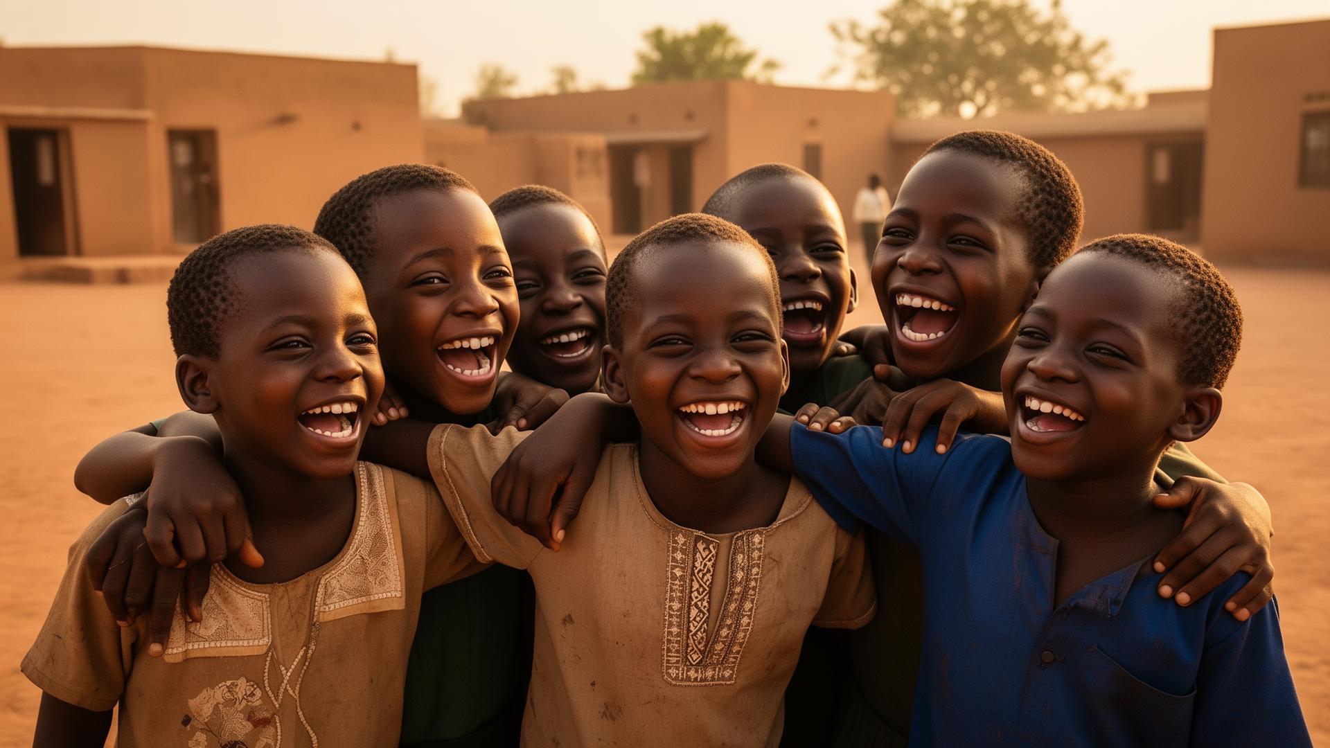 Children laughing
