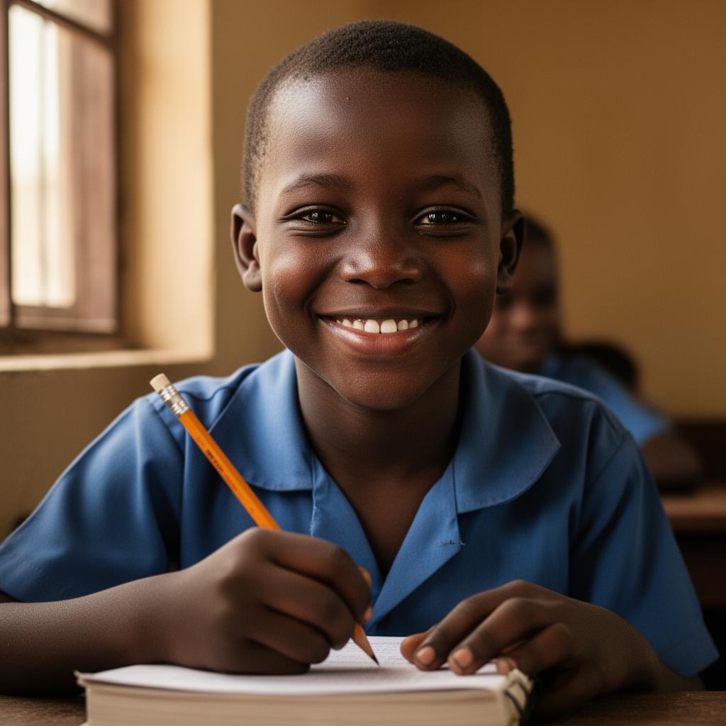Nigerian child in classroom